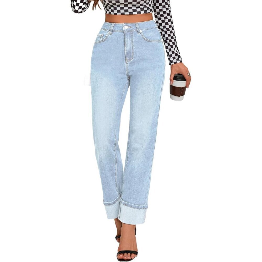 Womens High Waisted Stretch Skinny Jeans Tummy Control Casual Pants